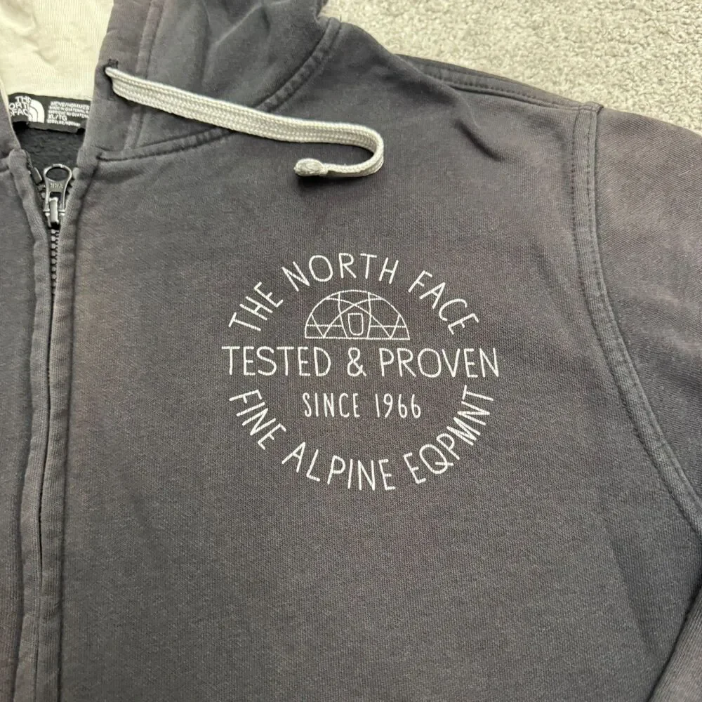 The North Face Fine Alpine Full Zip Hoodie Sweatshirt Mens XL Gray Fleece Casual